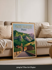 Pays Basque Dorf Retro Stil