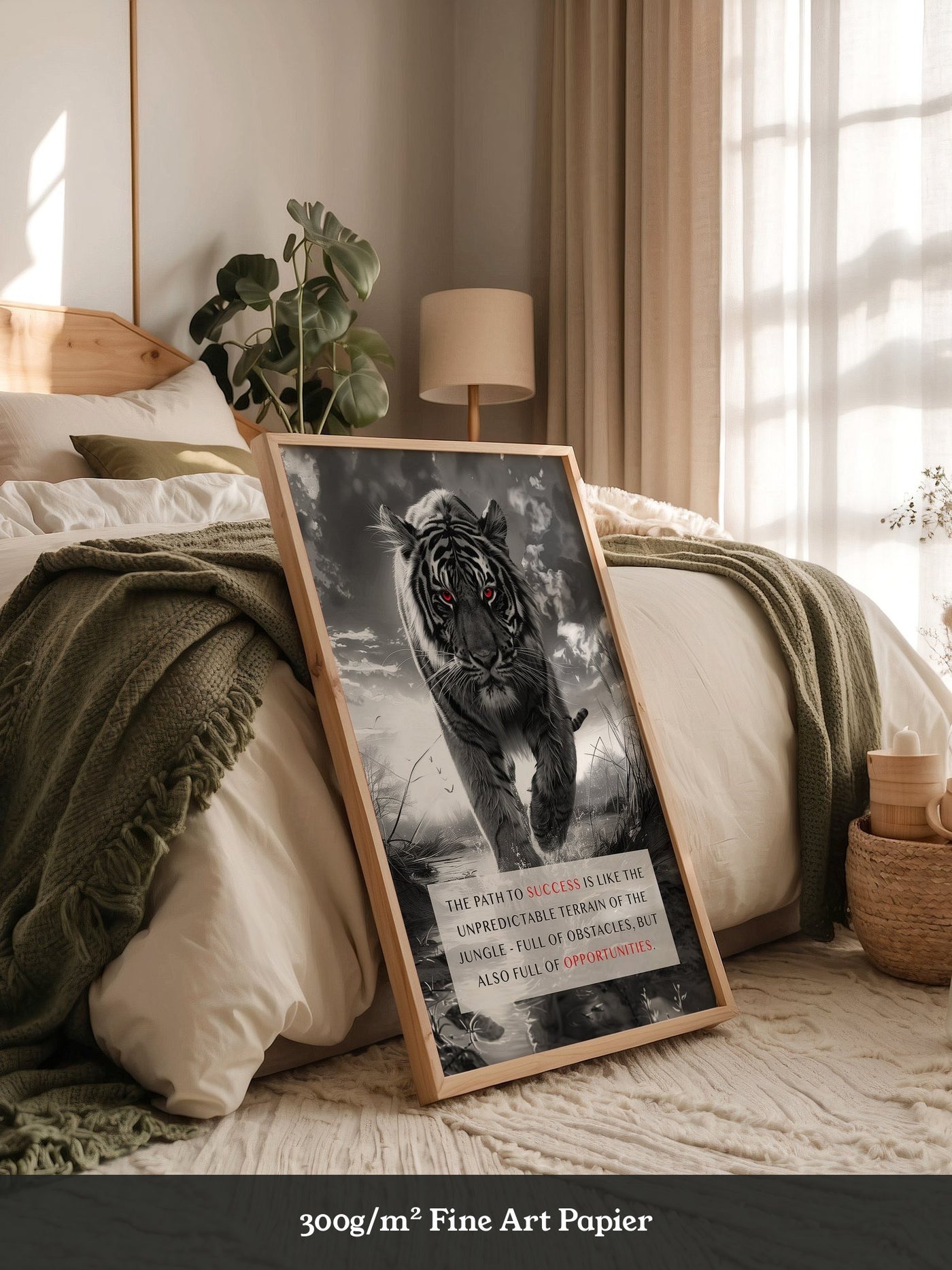 Tiger Porträt Schwarz Rotkontrast