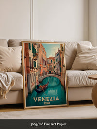 Venedig Gondel Kanal Retro