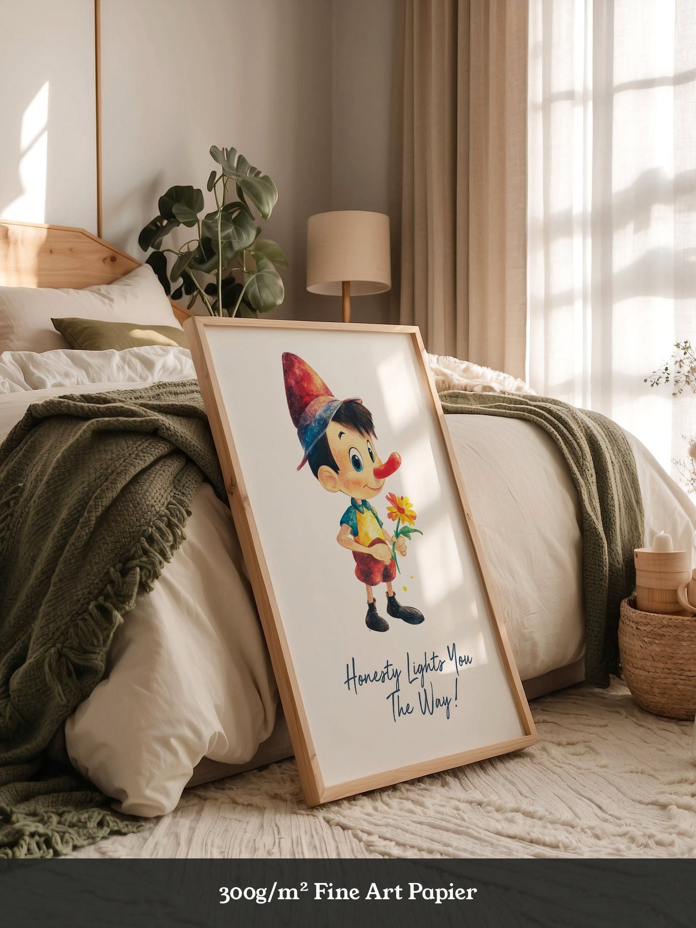 Lügenfigur Blume Aquarell