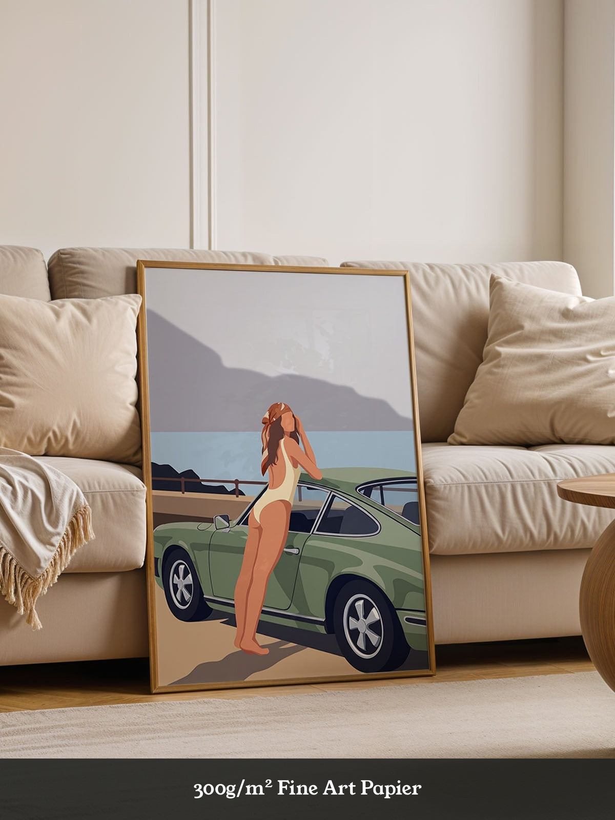 Retro Auto Strand Illustration