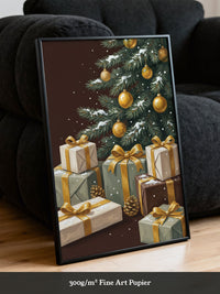 Weihnachtsbaum Gold Geschenke