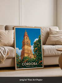 Córdoba Turm Orangenbäume Vintage