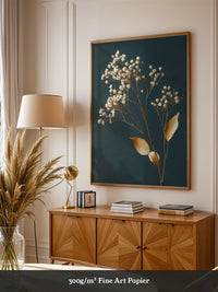 Trockenblumen Goldener Kontrast