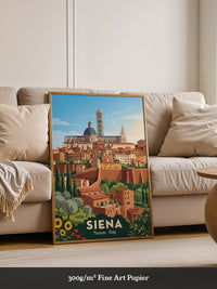Siena Skyline Italien Vintage