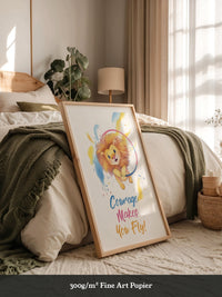 Löwenbaby Aquarell Lebensfreude