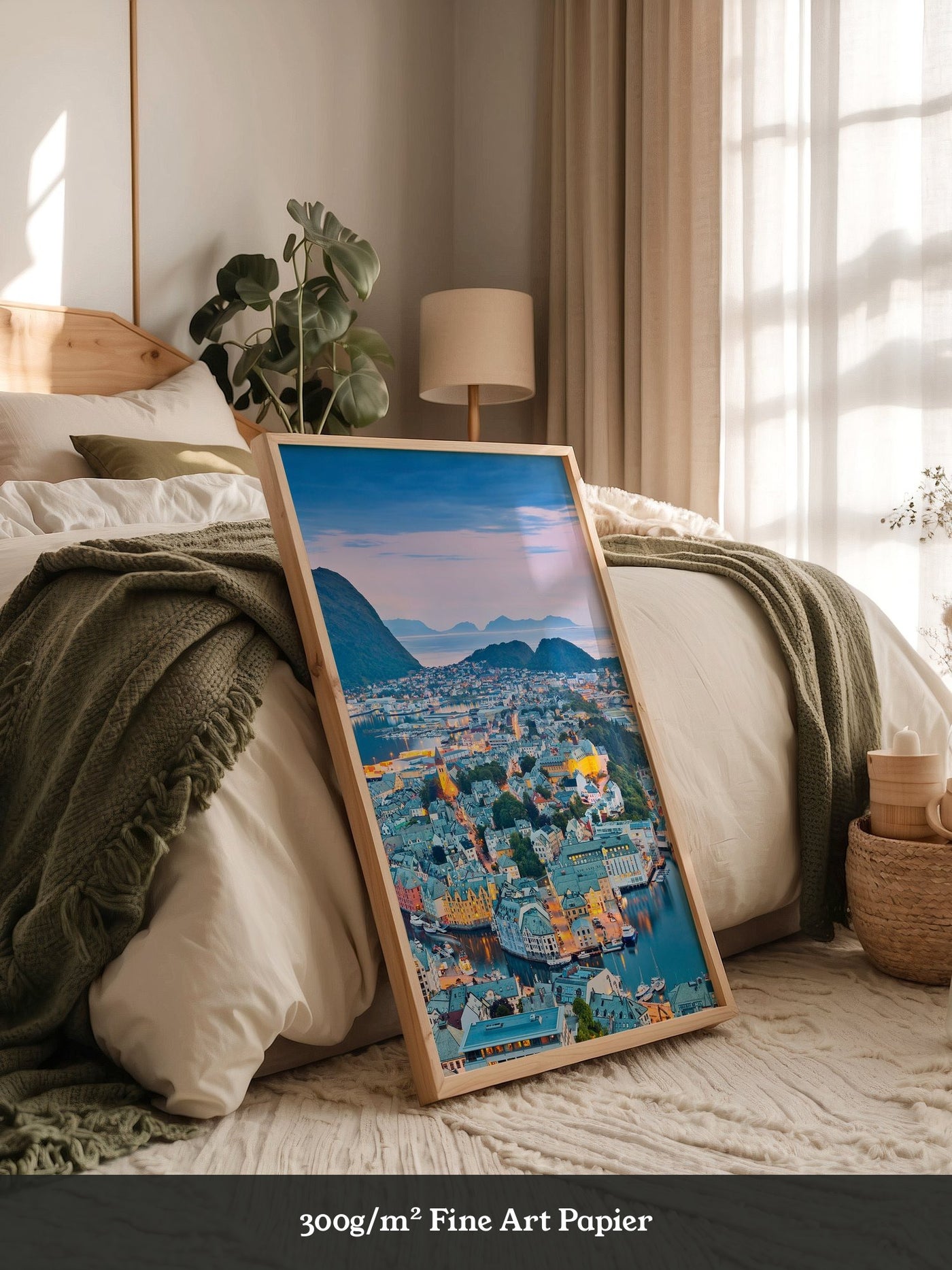 Stadtblick Abenddämmerung Norwegen