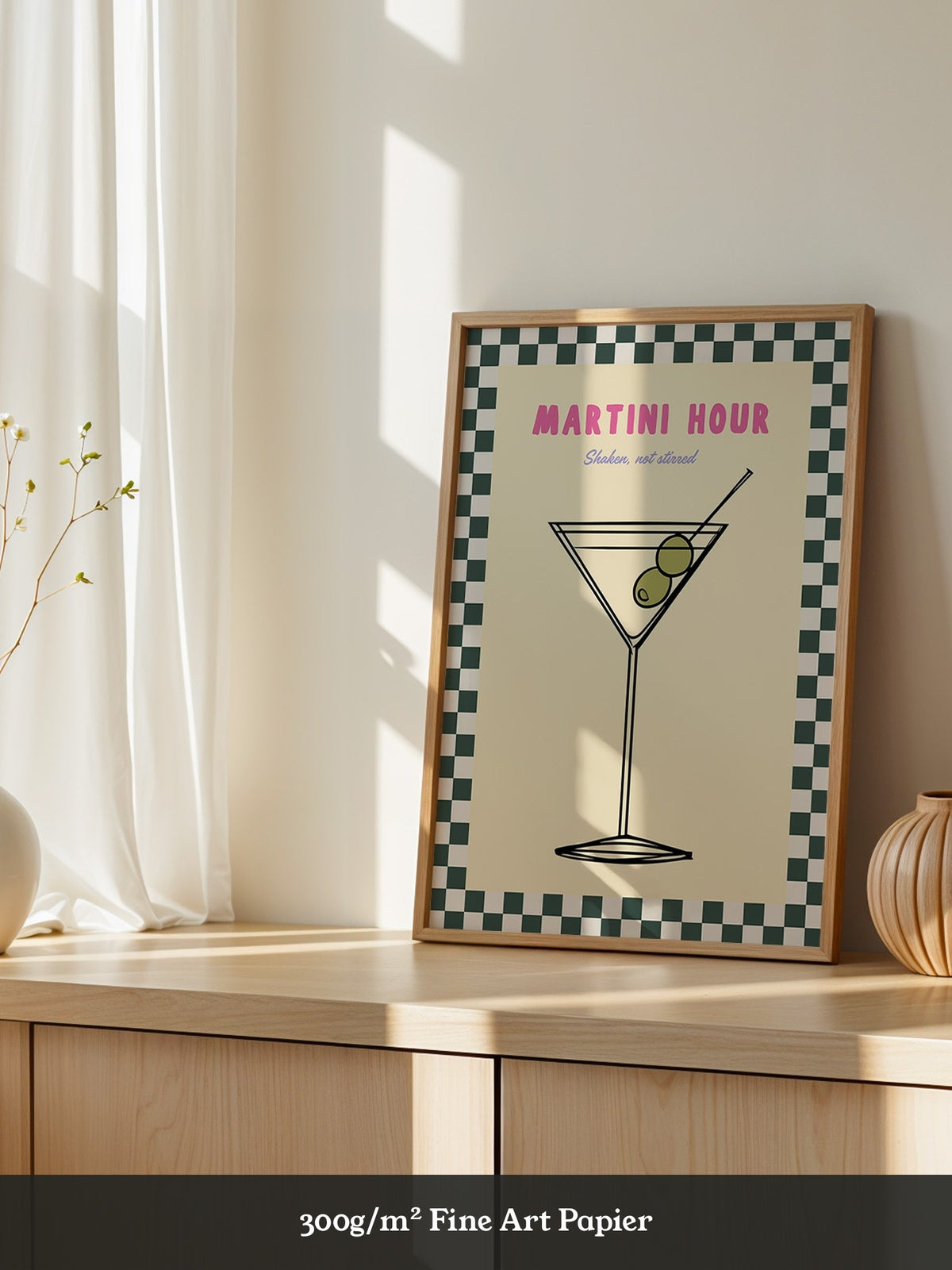 Martiniglas Oliven Retro Design