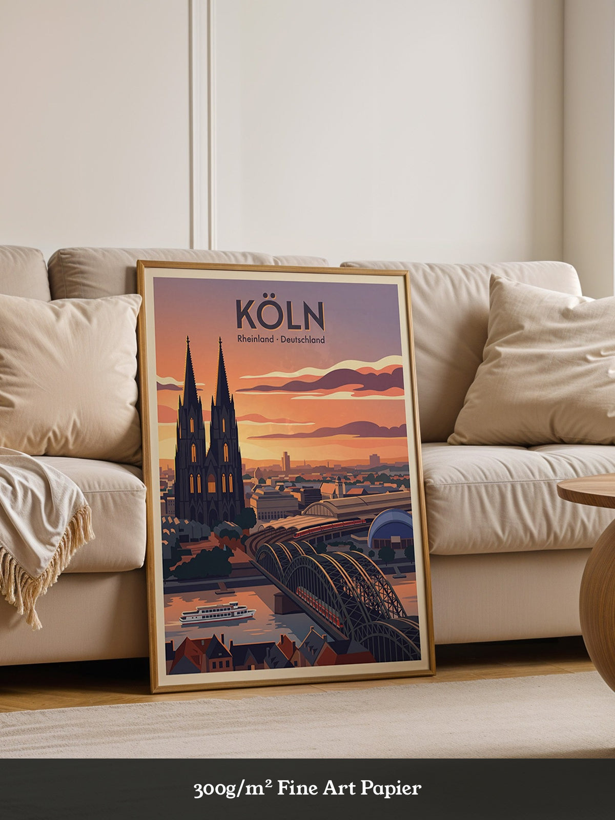 Kölner Dom Sonnenuntergang Retro