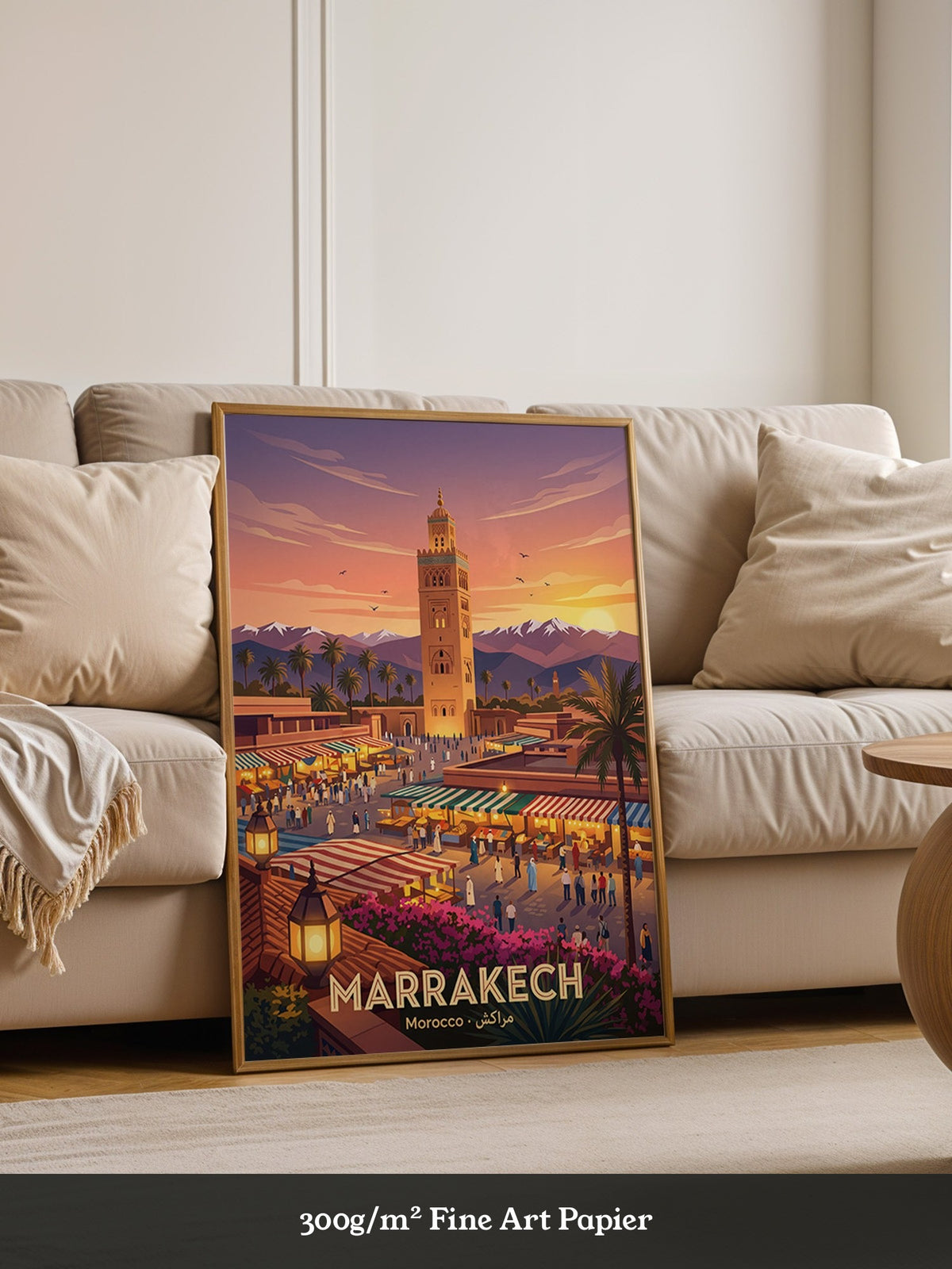 Marrakech Sonnenuntergang Marktszene