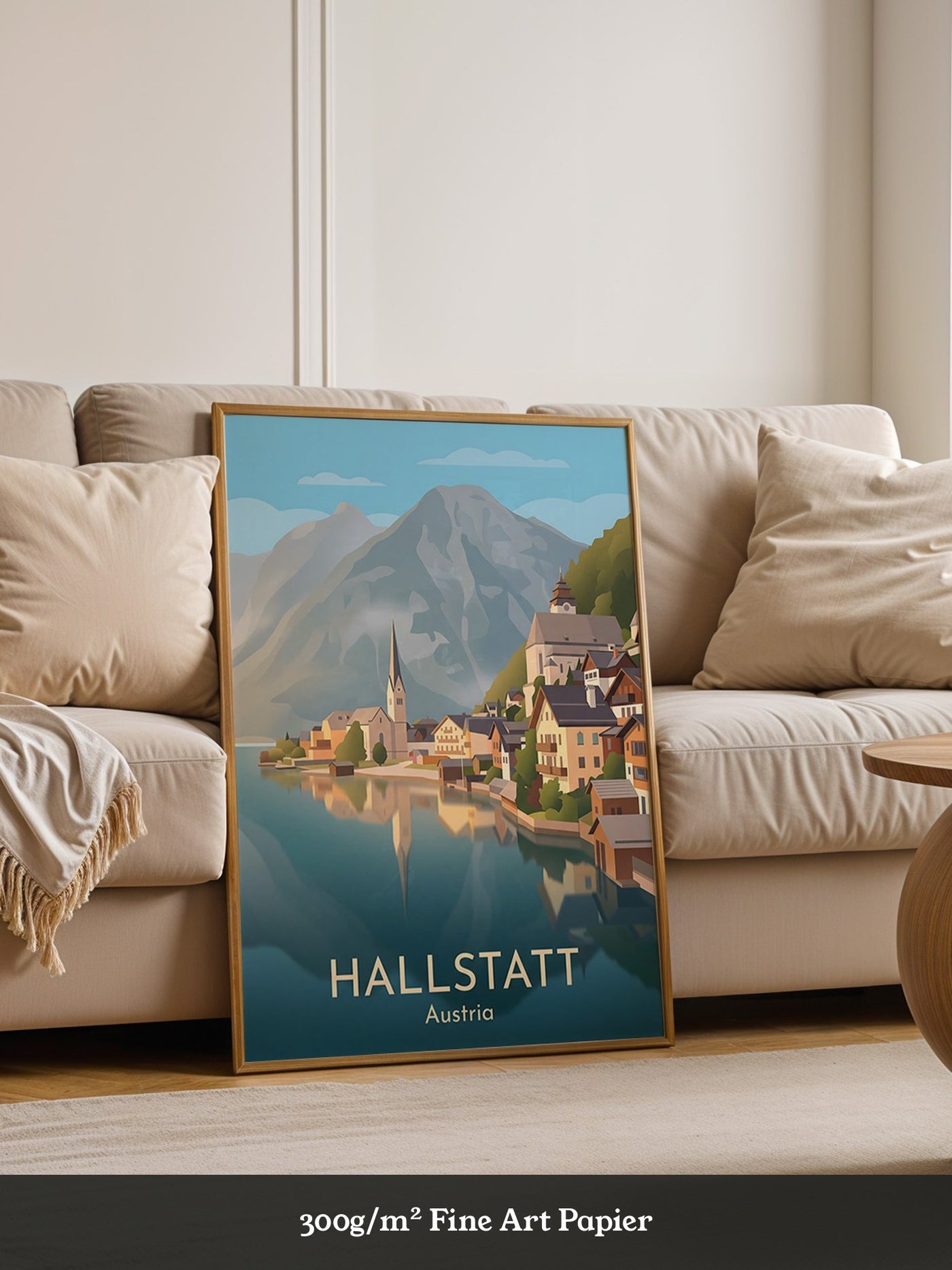 Hallstatt Seeansicht Pastellkunst