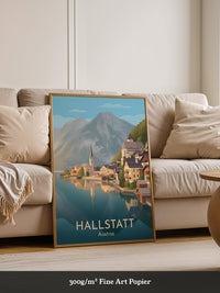 Hallstatt Seeansicht Pastellkunst