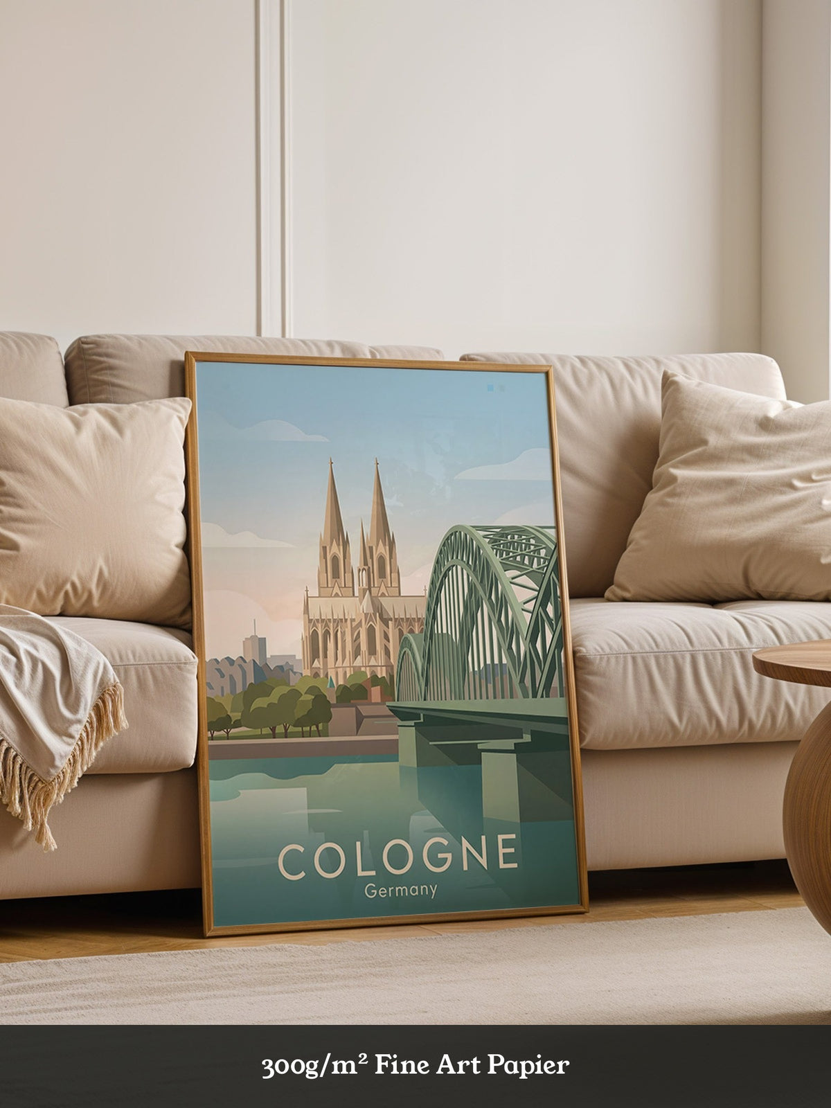 Kölner Dom Brücke Pastell
