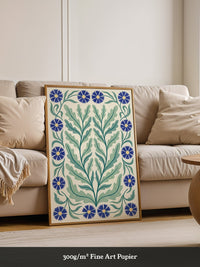Blau Kornblumen Ornament Muster