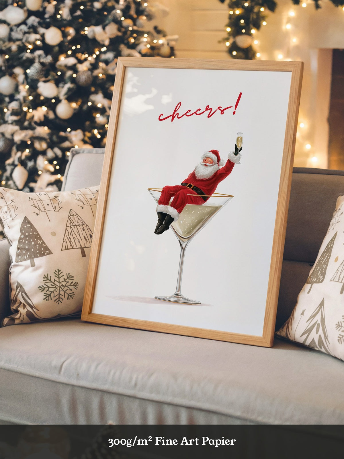 Weihnachtsmann Cocktail Kunst