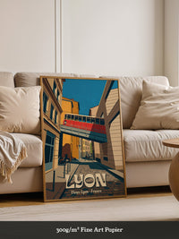 Lyon Straßenbahn Retro-Stil