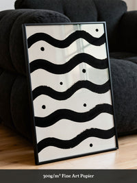 Wellen Minimalistisch Schwarz
