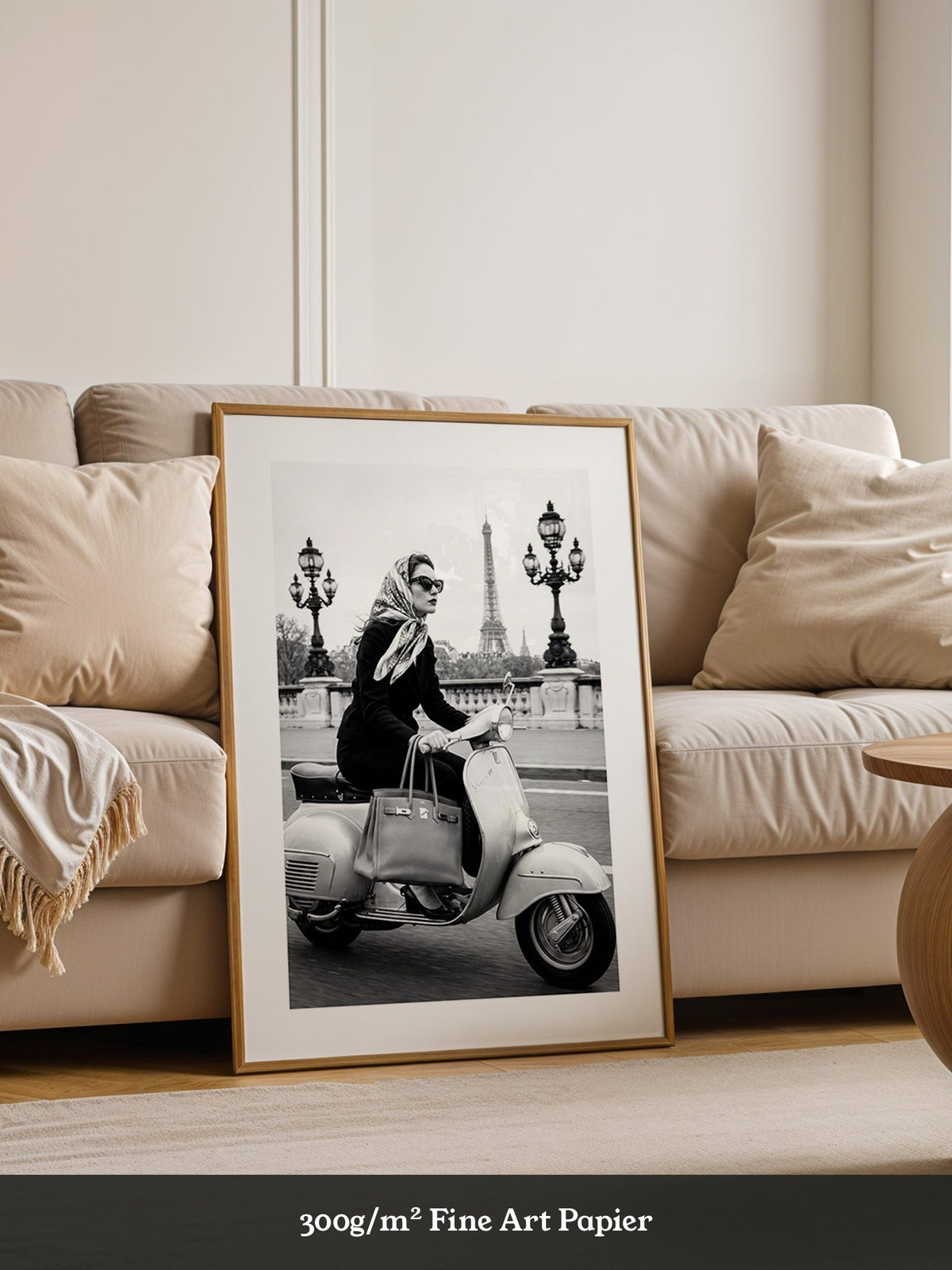 Eiffelturm Vespa Fahrt Retro Stil