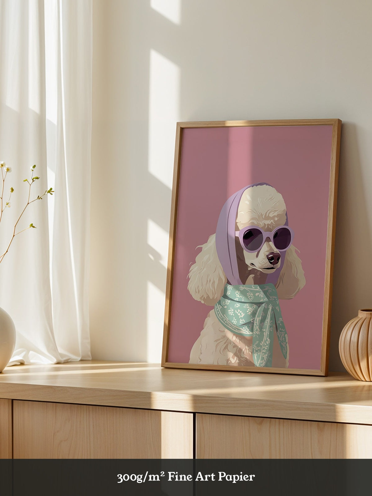Pudel Pastell Retro-Look