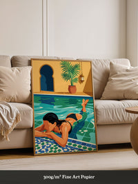 Pool Moment Retro Illustration