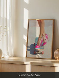 Skateboard Pinke Pumps Malerei
