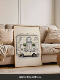 Elfer Cabrio Illustration Creme