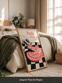 Pizza Margherita Retro Art
