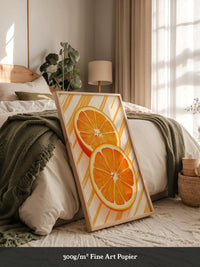 Orangen Scheiben grafisch
