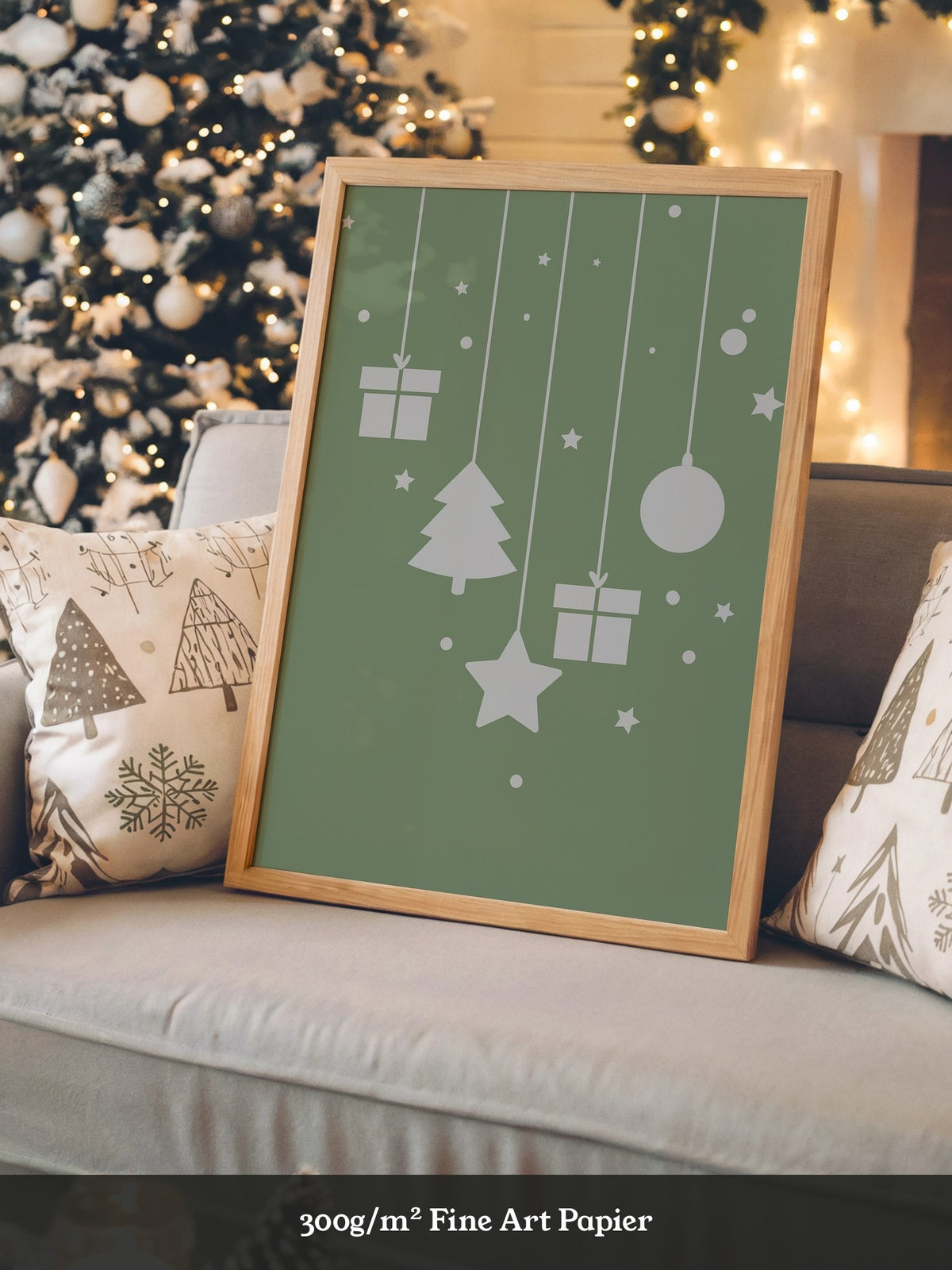 Weihnachtsbaum Geschenke stilisiert