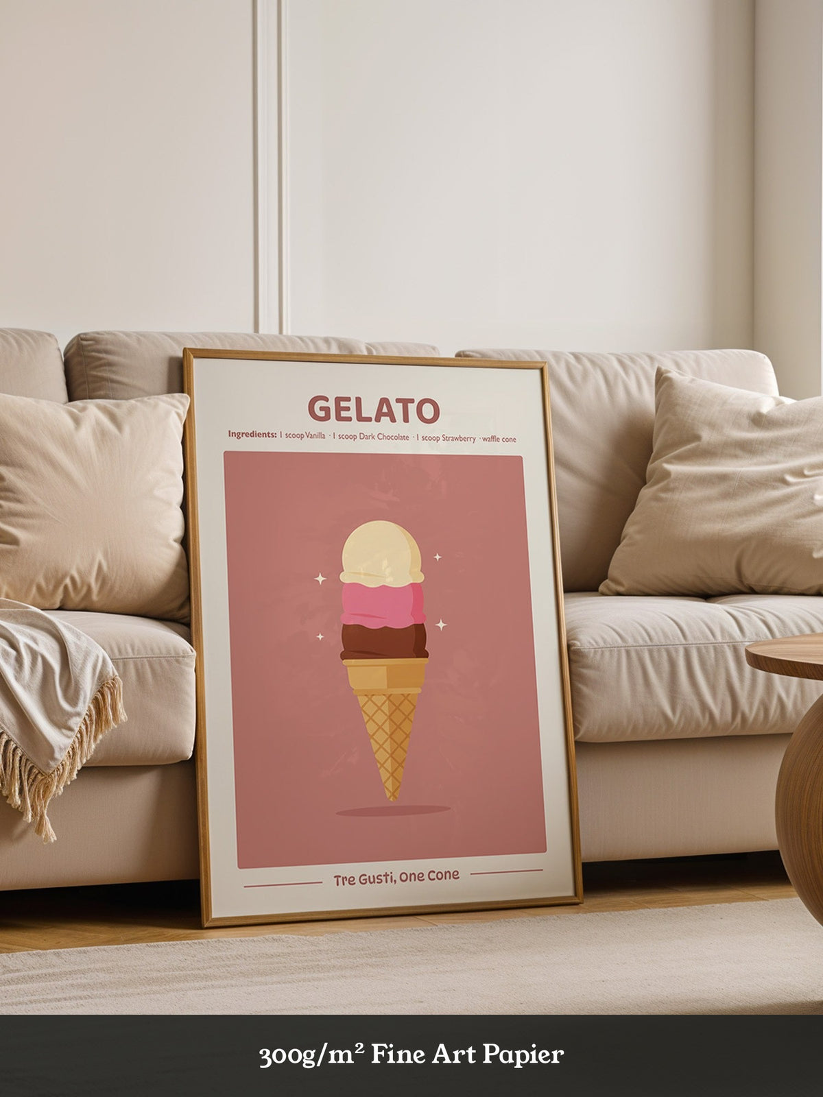 Dreifachgelato Pastellfarben