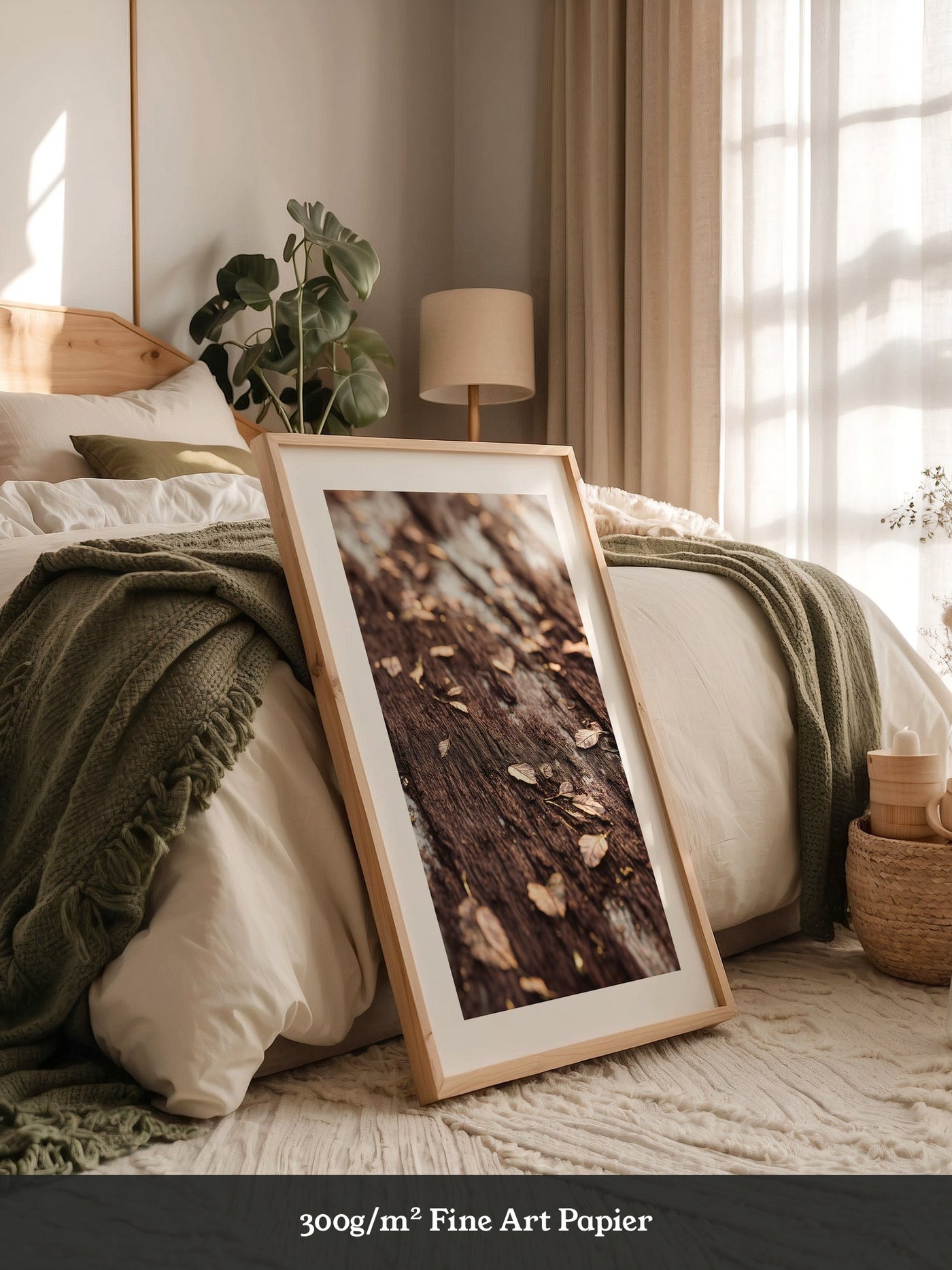 Herbstblätter Holz Nahaufnahme
