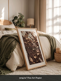 Herbstblätter Holz Nahaufnahme