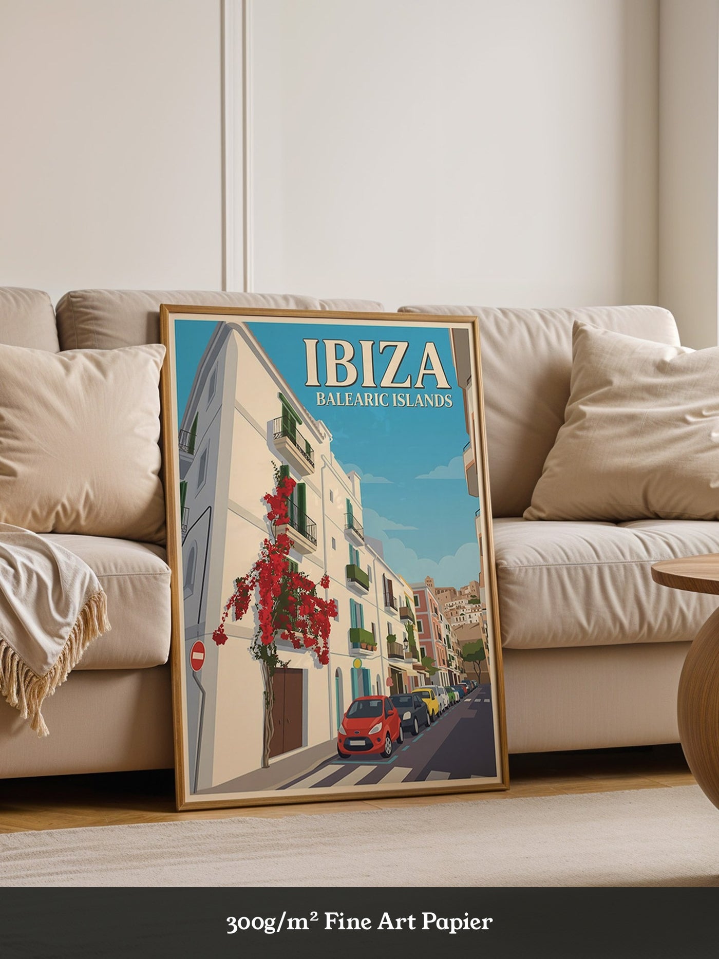 Ibiza Straßenansicht Retro-Stil