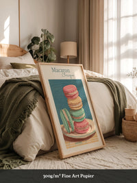 Bunte Macarons im Vintage-Stil
