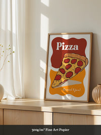 Pizza Stück Pop-Art