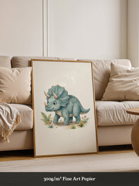 Triceratops Blau Kinderstil