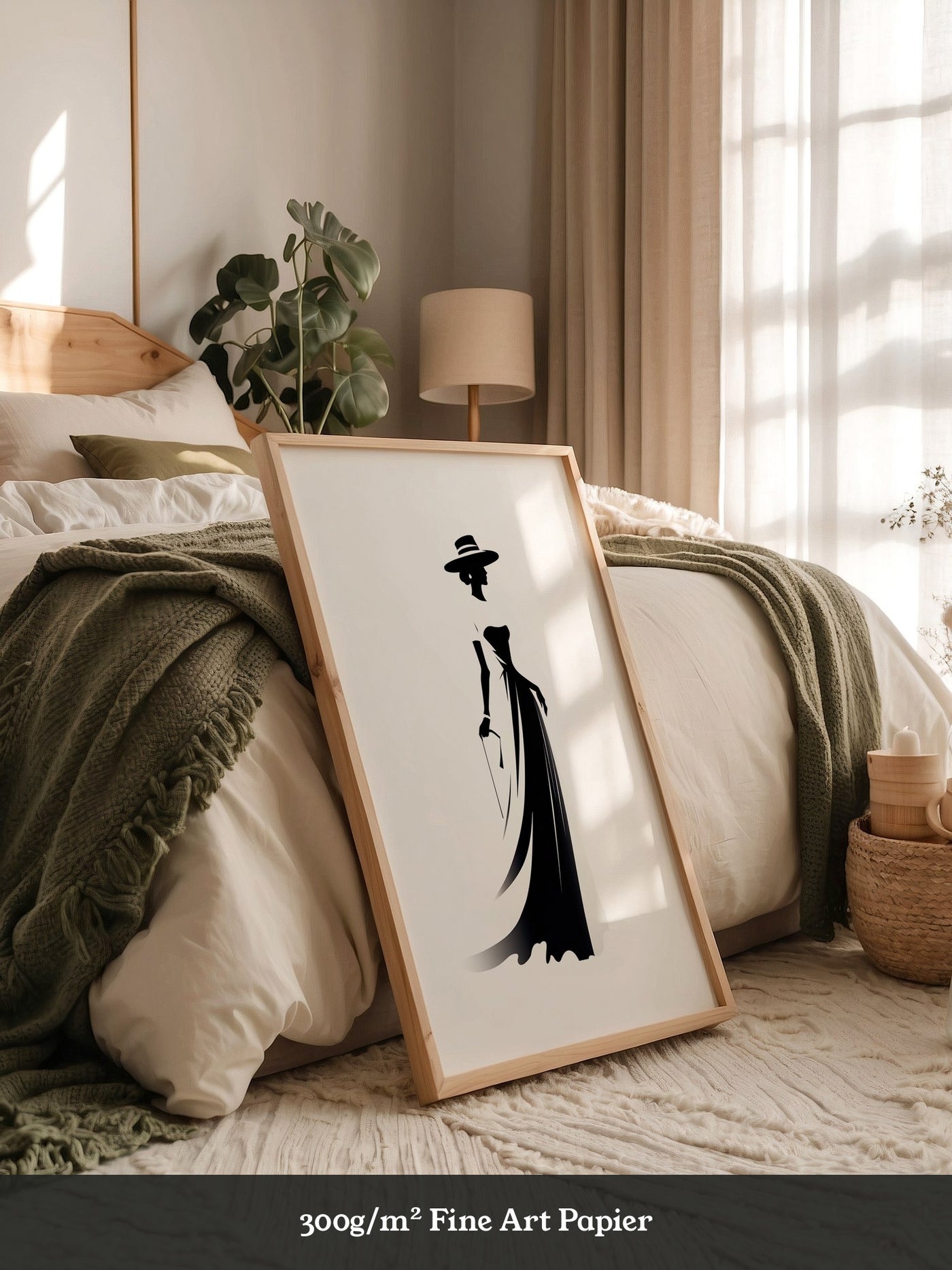 Dame Silhouette Eleganz Schwarz/Weiß