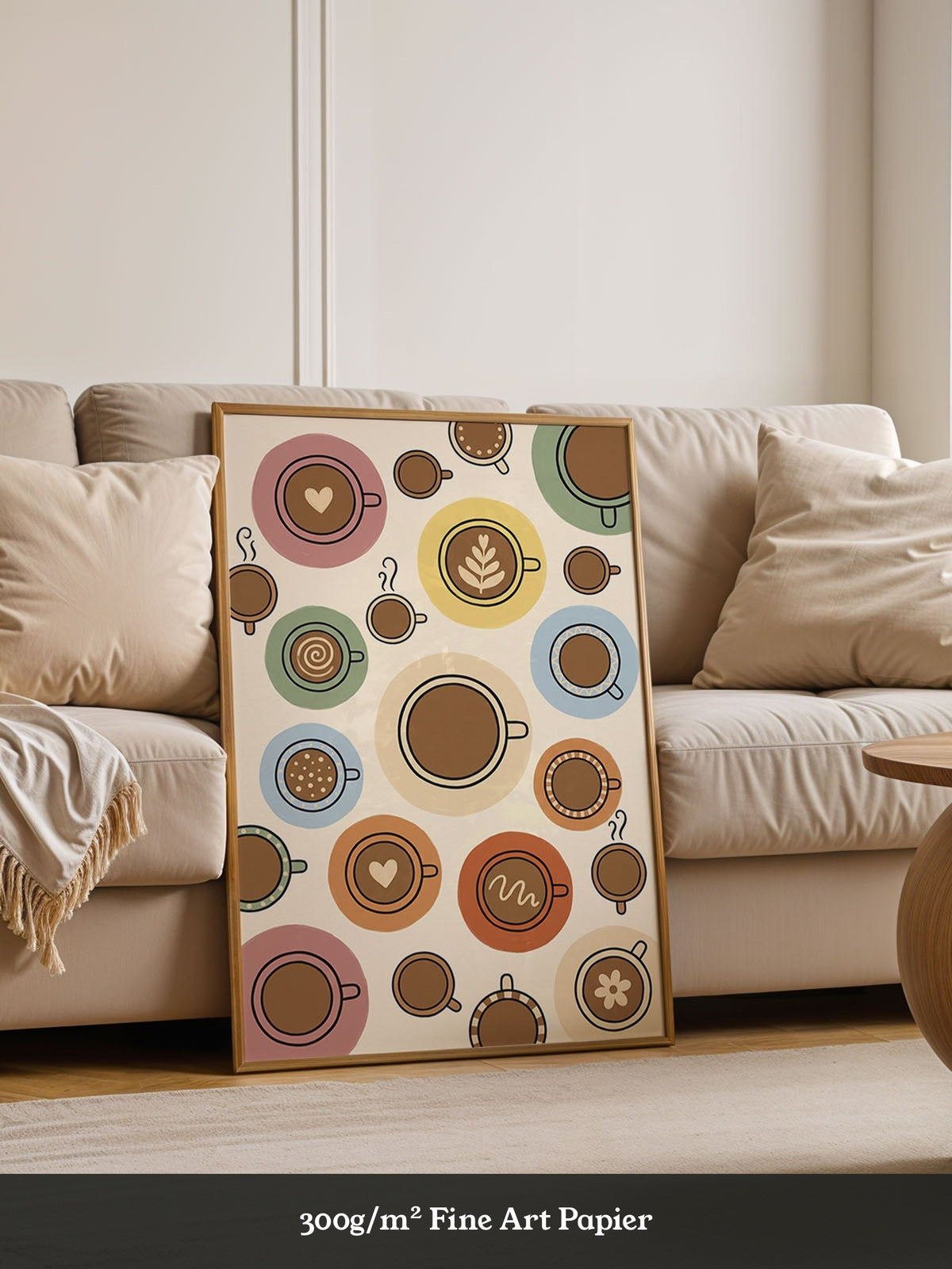 Kaffee Tassen Illustration bunt
