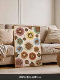 Kaffee Tassen Illustration bunt