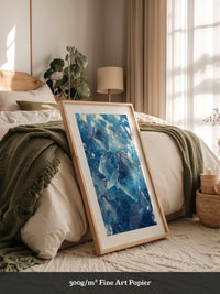 Eiswürfel Nahaufnahme blau