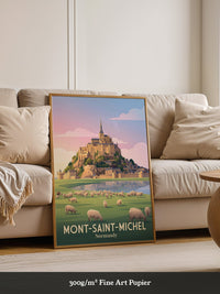 Mont-Saint-Michel Sonnenuntergang Kunst