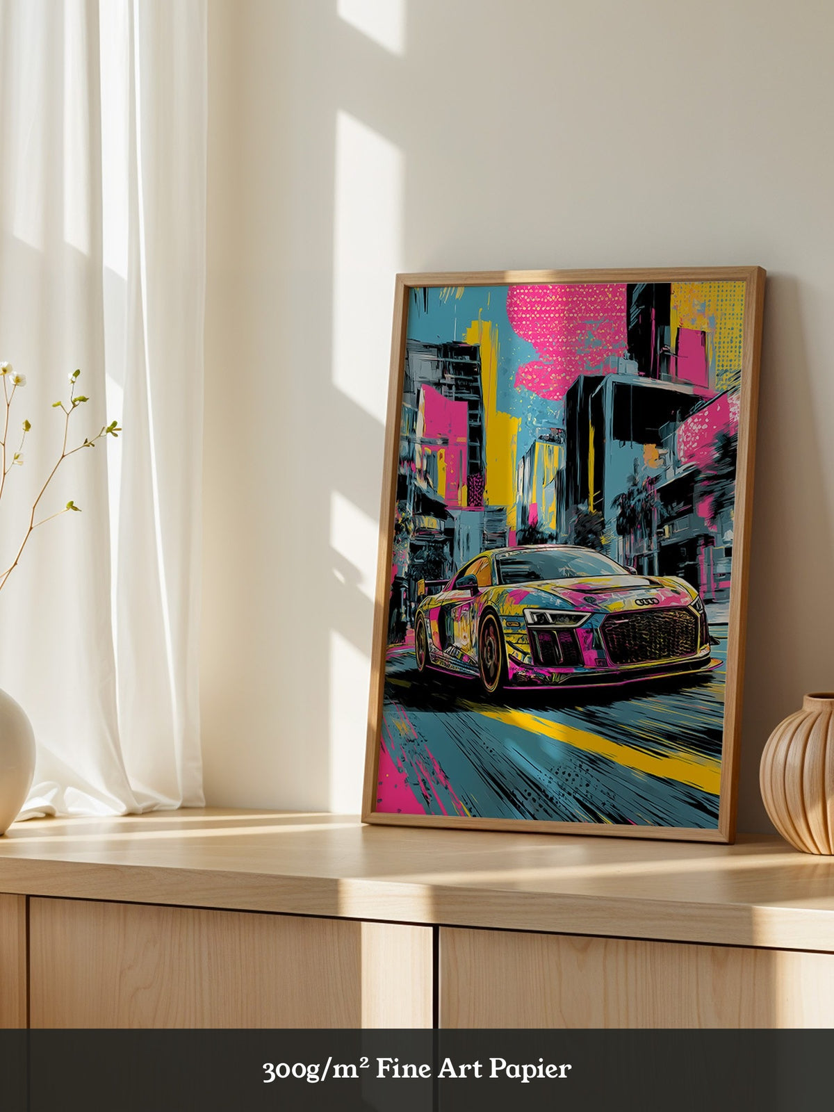 Sportwagen Pop-Art Stil