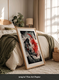 Koi Fische Rot Schwarz Splatter