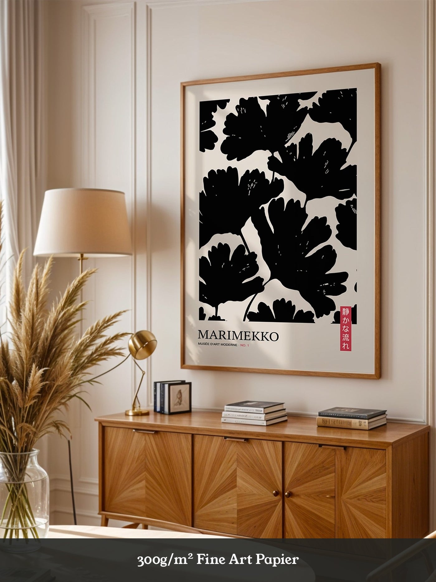 Schwarze Blumen Silhouette Retro