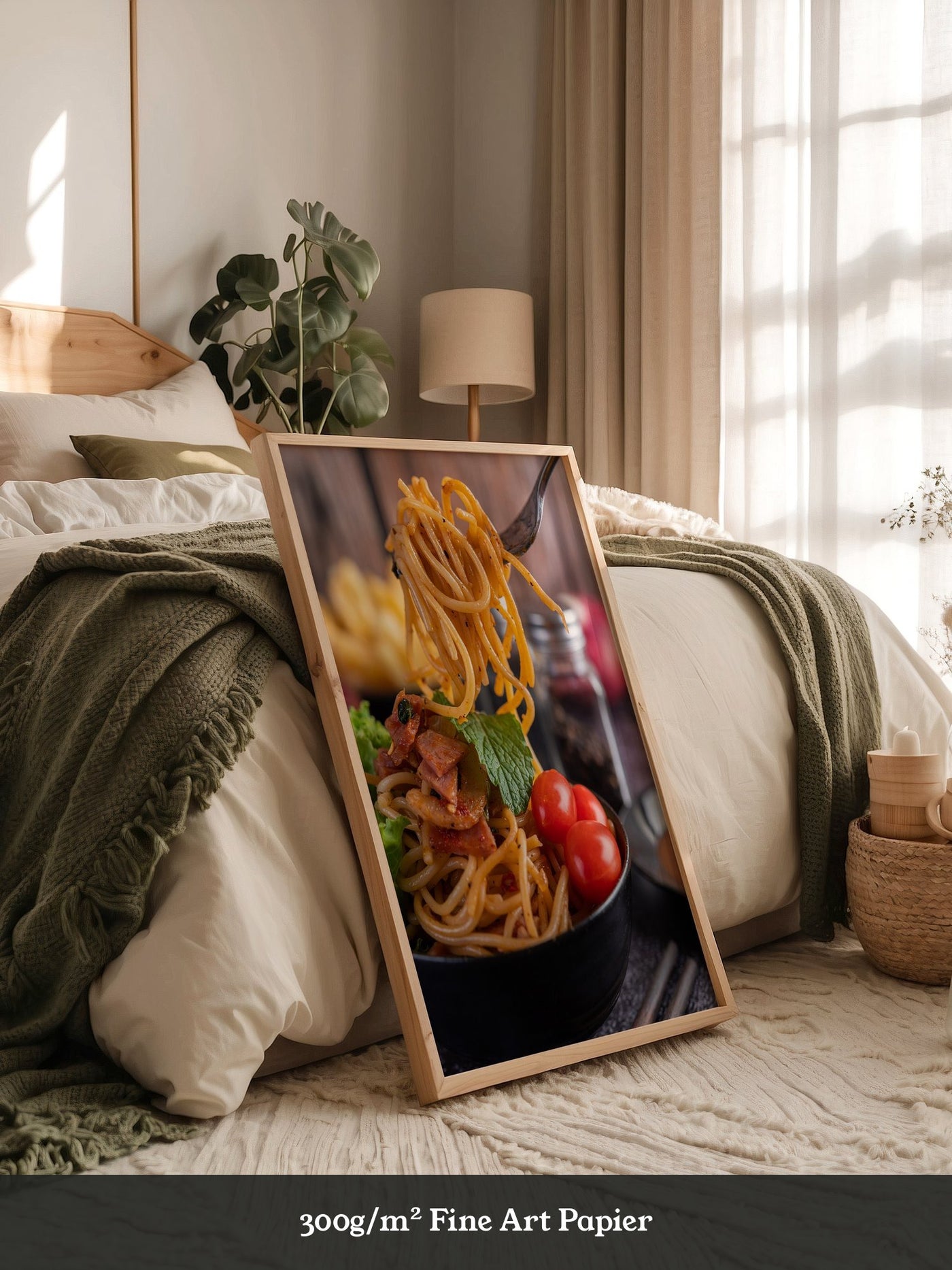 Spaghetti Gabel Nahaufnahme
