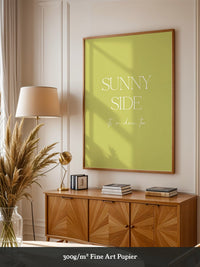 Sunny Lettering Gelbgrün