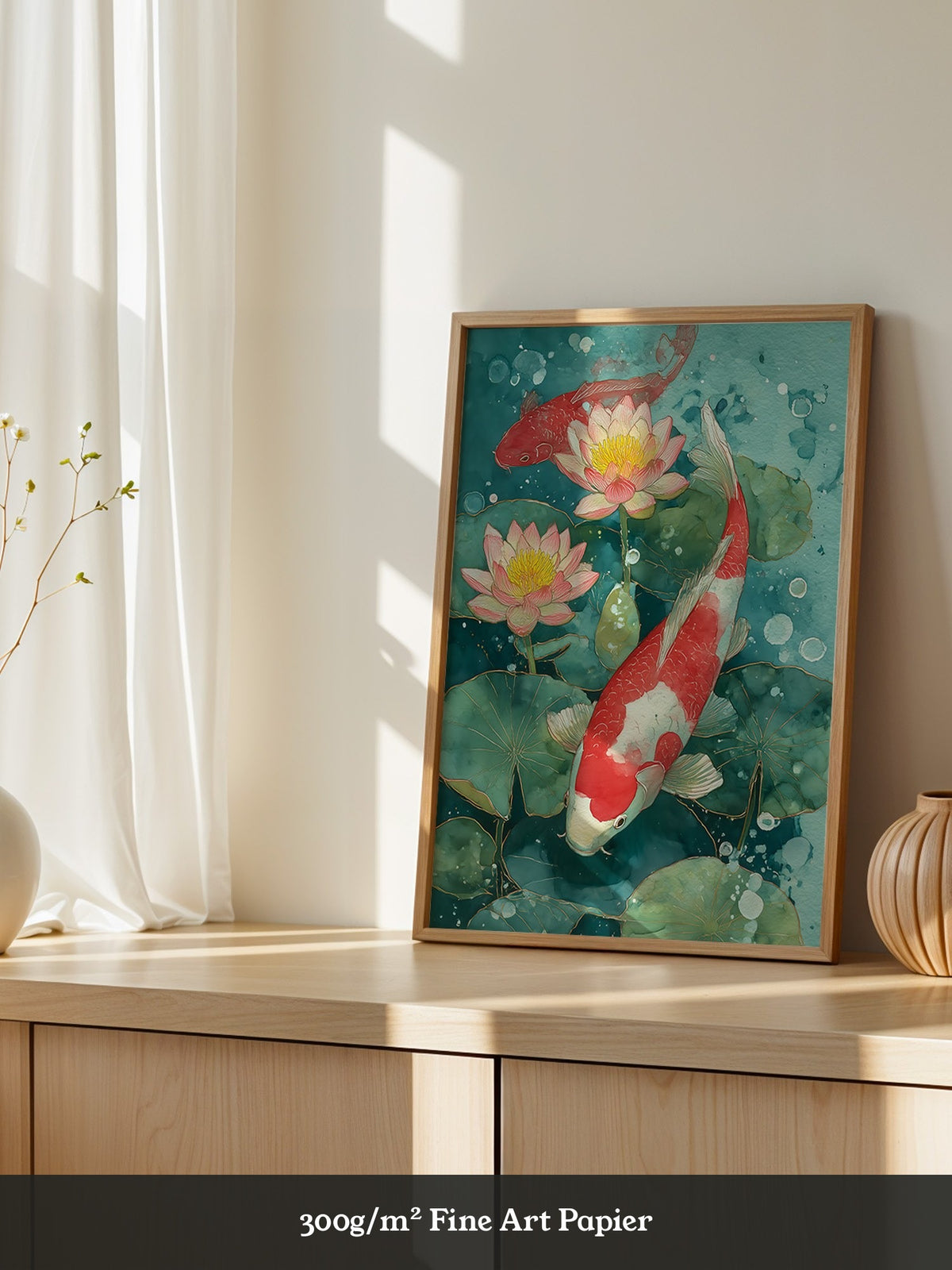 Koi Fische Aquarell Kunst