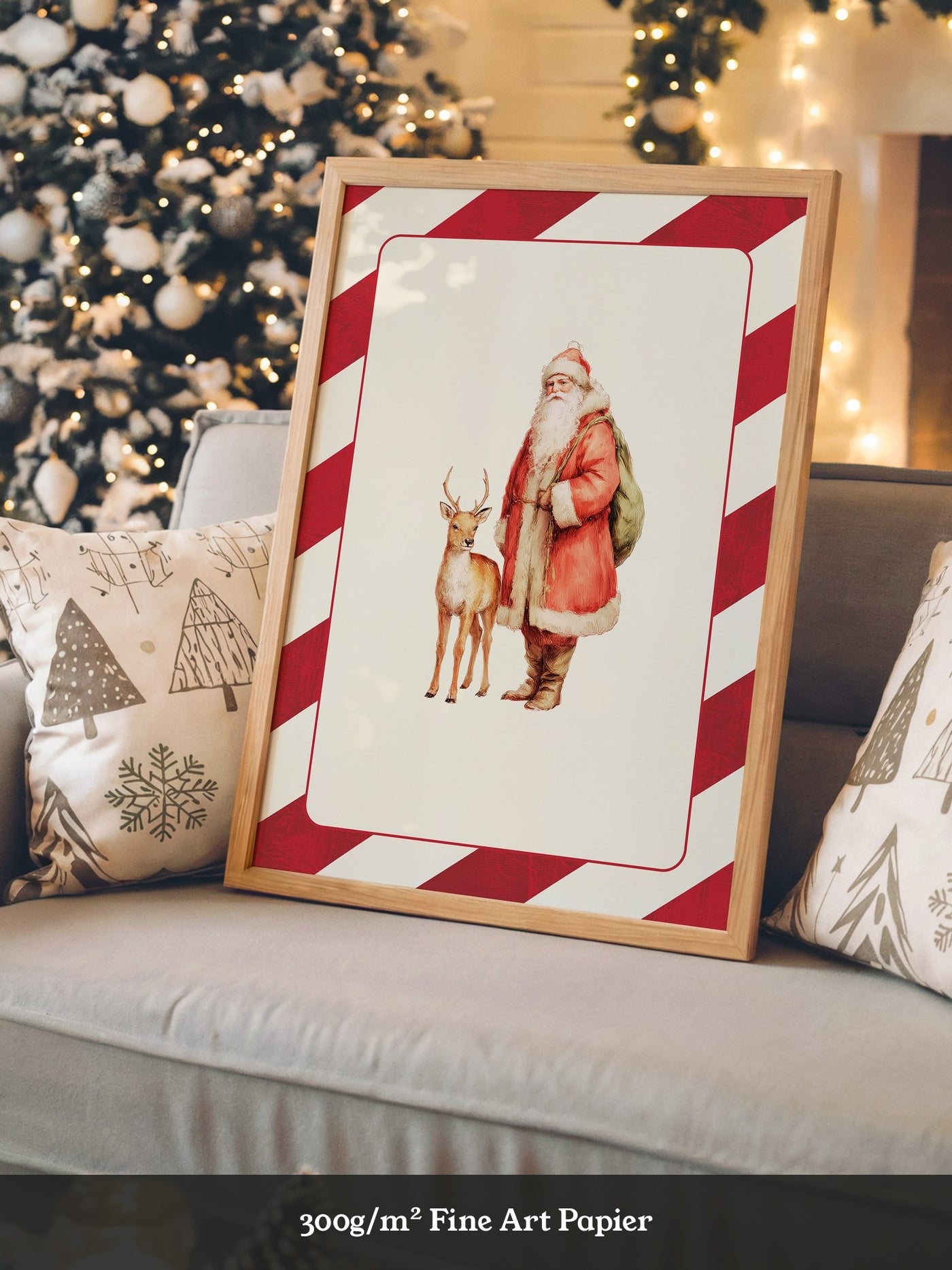 Weihnachtsmann Rentier Nostalgie