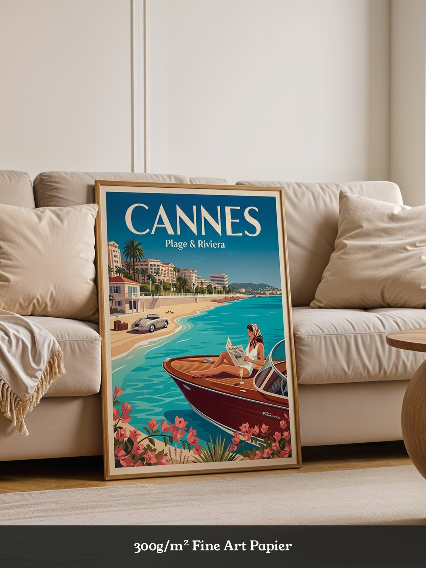 Cannes Boot Retro Küstenstil