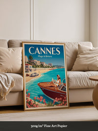 Cannes Boot Retro Küstenstil